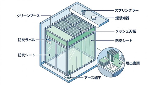 クリーンブースの消防法について