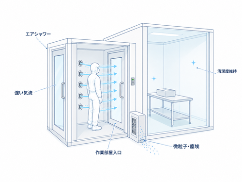 クリーンブースのエアシャワーとは？